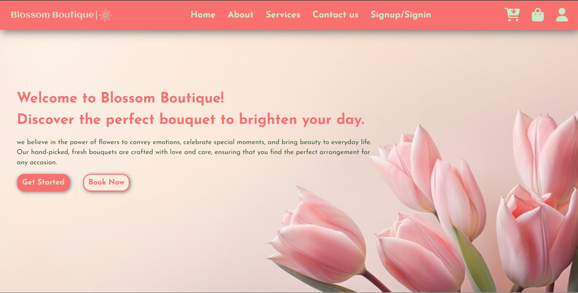 Blooms and Whimsy project screenshot